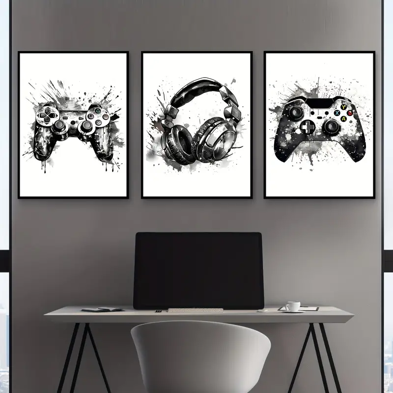 Gaming Accessories For Bedroom - 3pcs frameless Canvas Painting 3pcs/set Gaming