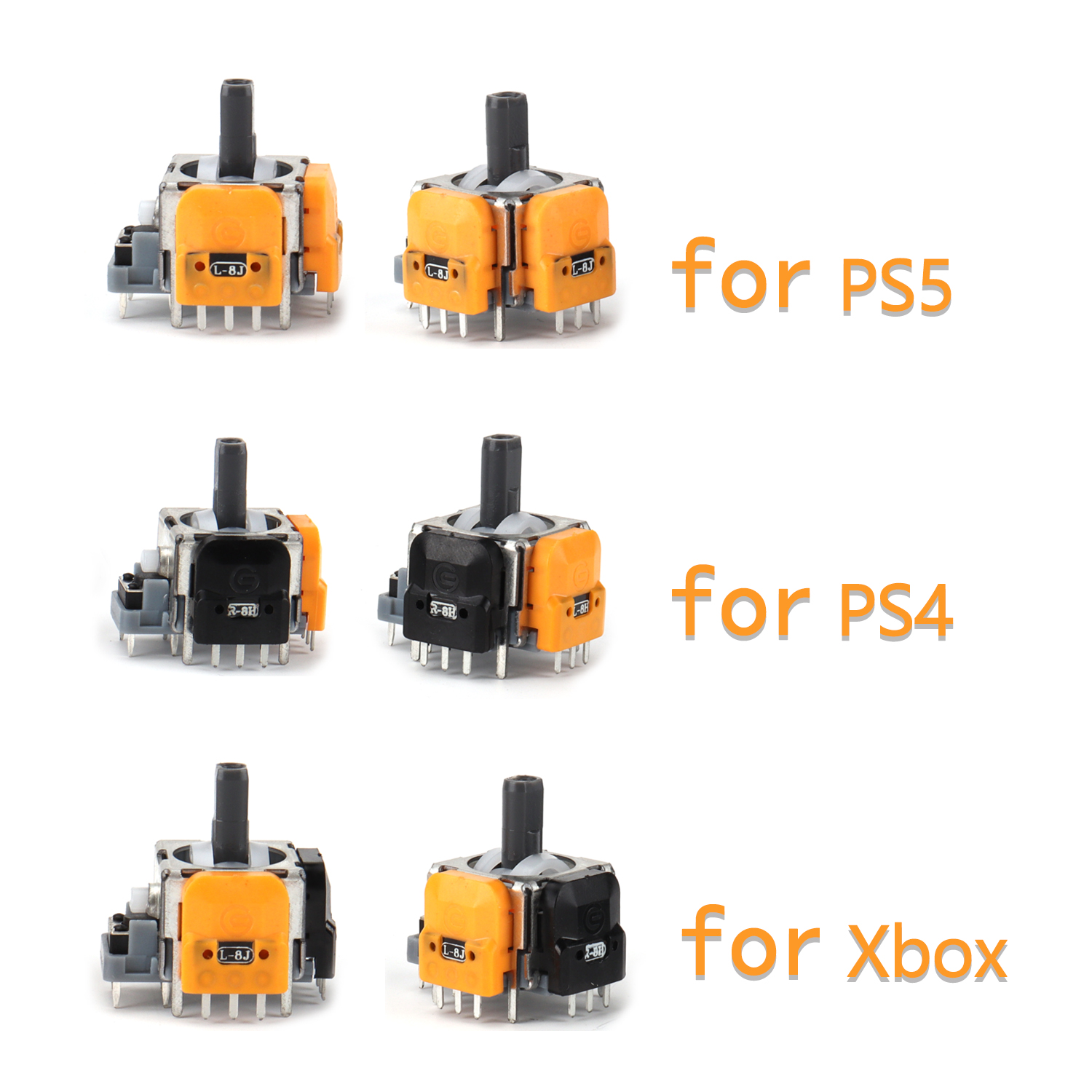 Jjk Gaming Accessories - 2pcs Replacement Hall Effect Joystick 3D