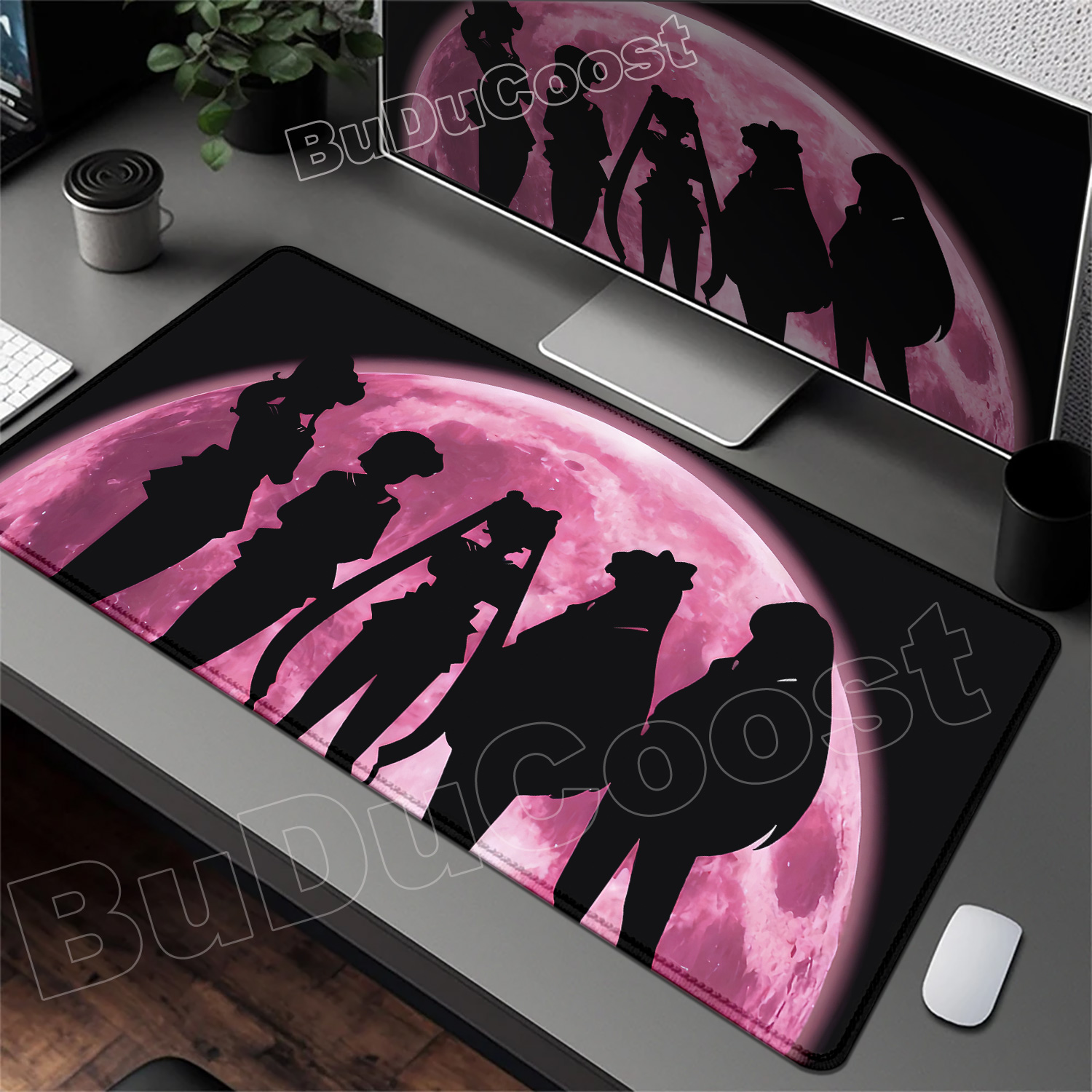 Pretty Pink Desk Mat Anime Sai - Gaming Accessories Pink review and price