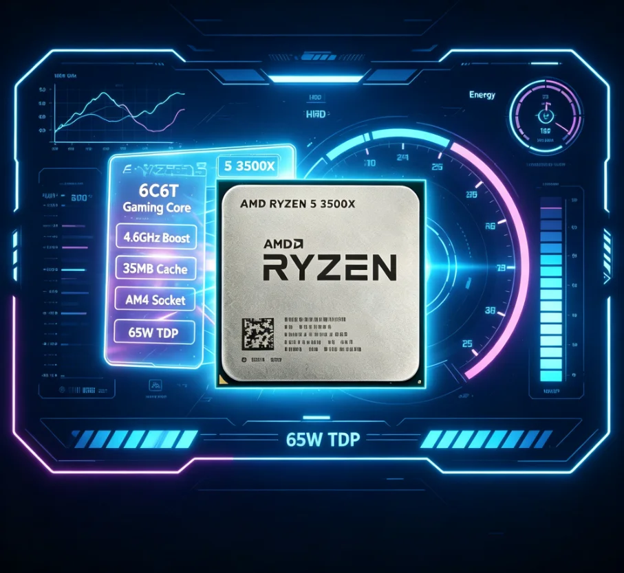 AMD Ryzen 5 3500X AM4 Desktop  - Gaming Accessories Stand review and price