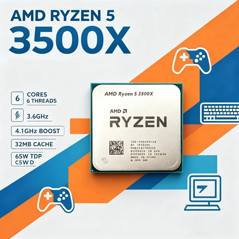 AMD Ryzen 5 3500X AM4 Desktop  - Gaming Accessories Stand review and price