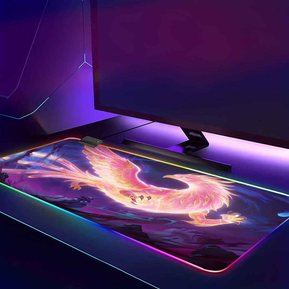 RGB LED Blue Dragon Mouse Pad  - Gaming Accessories Pc Setup review and price