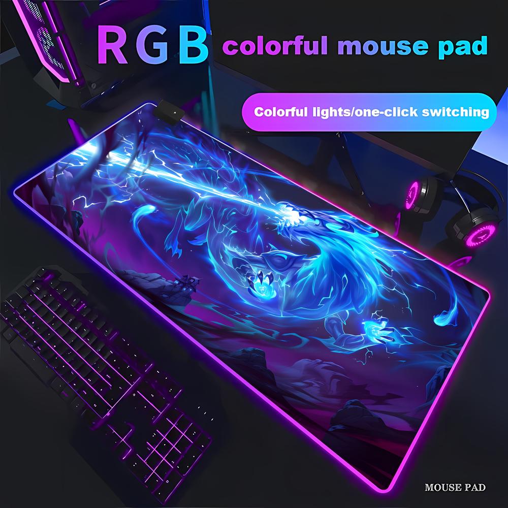 RGB LED Blue Dragon Mouse Pad  - Gaming Accessories Pc Setup review and price