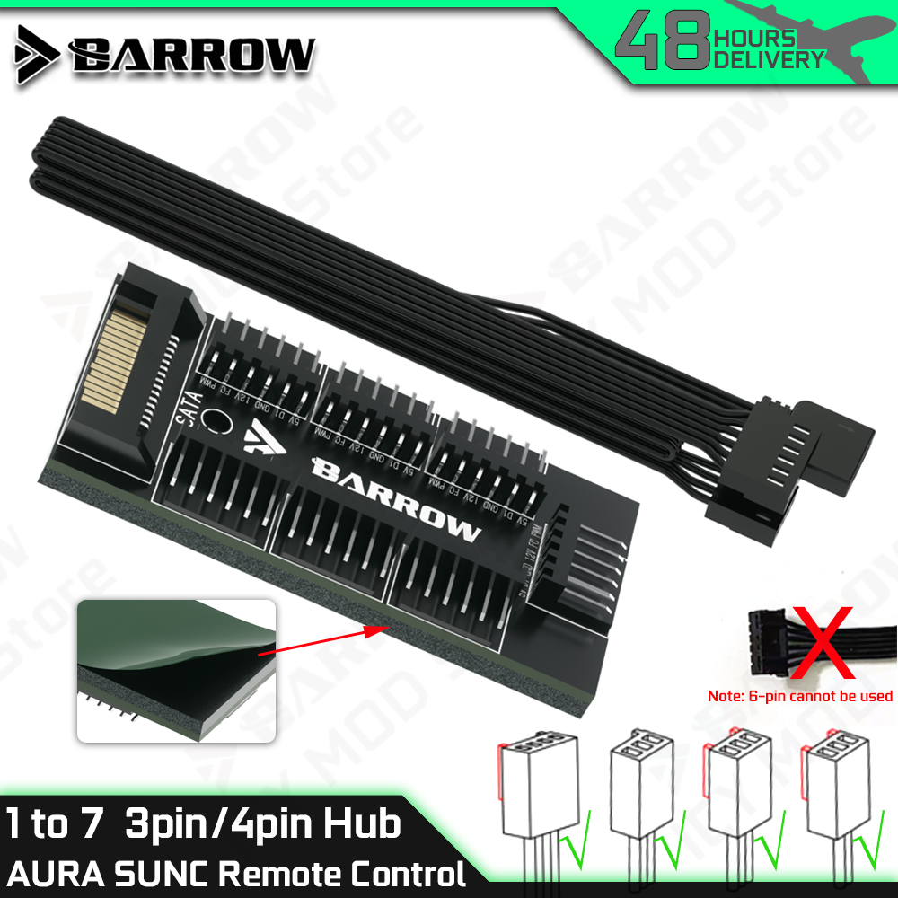 Barrow 7-Port Fan Controllers  - Rgb Hub Sync review and price