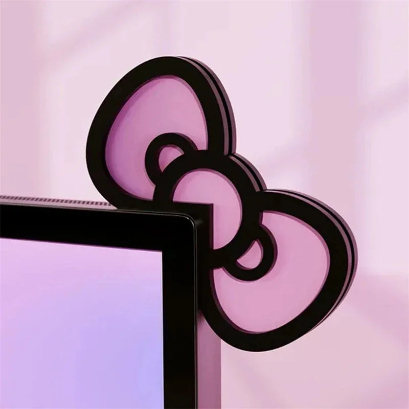Kawaii Pink Acrylic Bow Monito - Gaming Accessories Pc Setup review and price