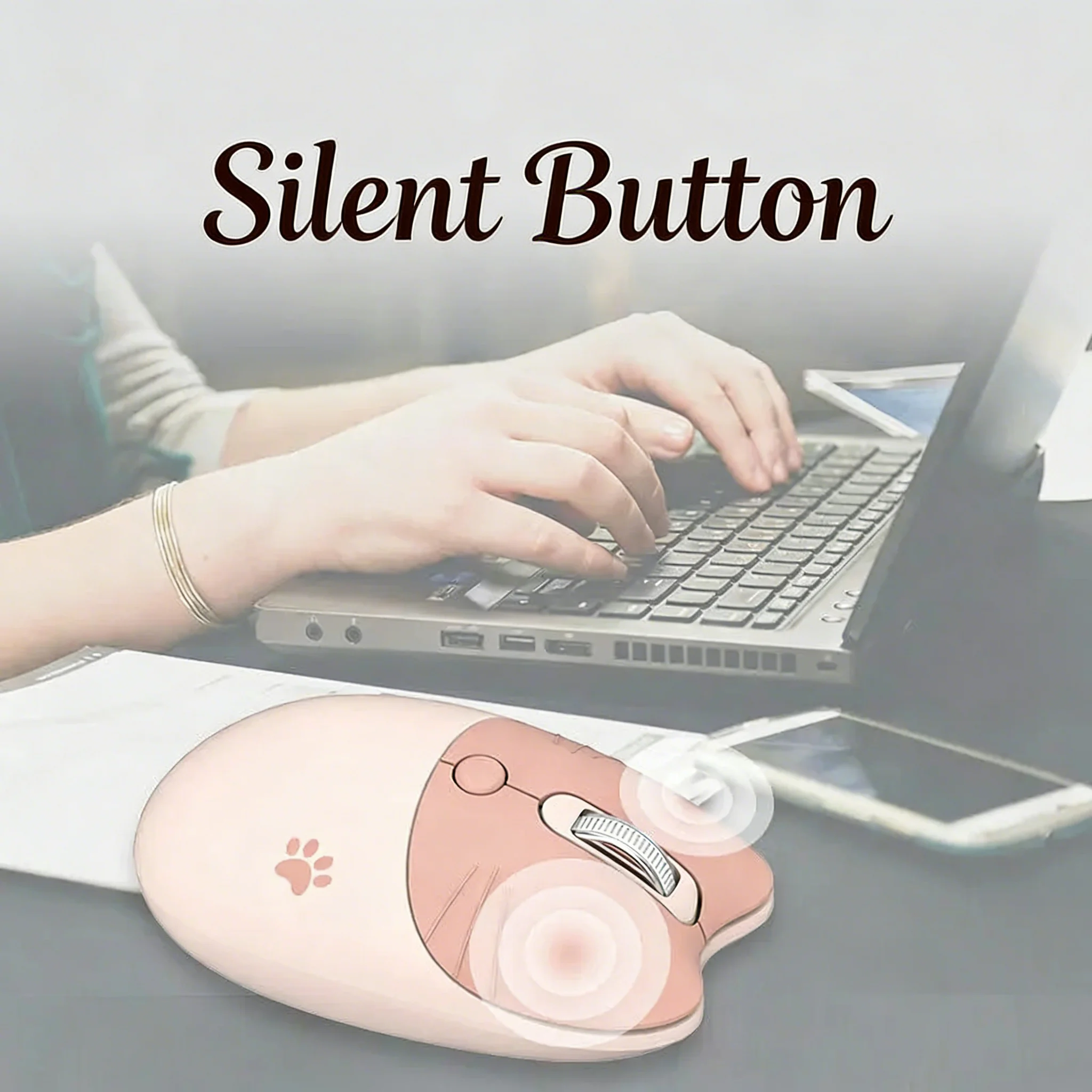 Cute Mini Wireless Mouse Bluet - Gaming Accessories Pink review and price