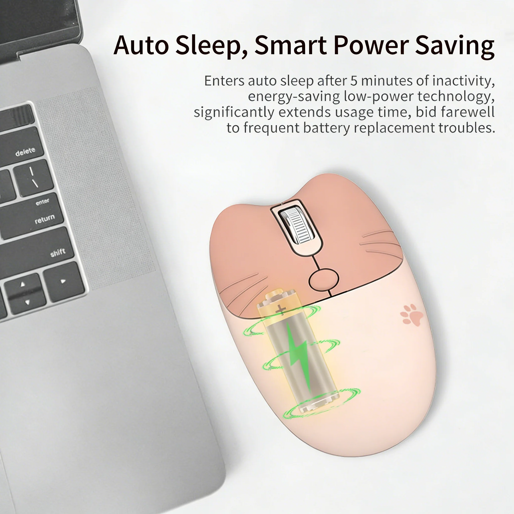 Cute Mini Wireless Mouse Bluet - Gaming Accessories Pink review and price