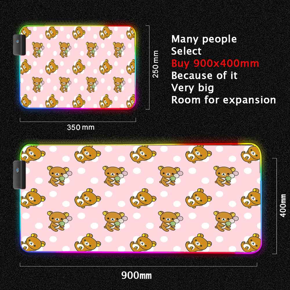 Korilakkuma Mouse Pad Xxl Cute - Gaming Accessories Pink review and price
