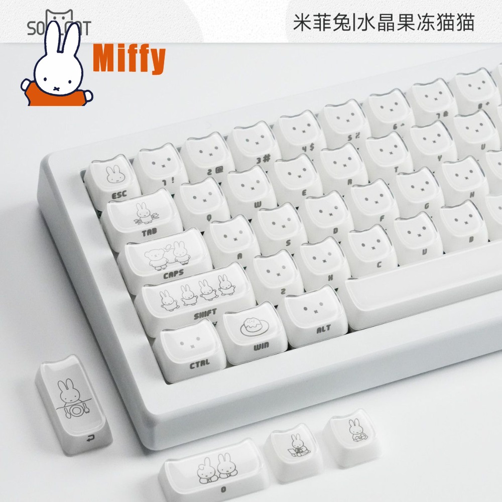Kawaii Miffy Keycaps Cute Rabb - Gaming Accessories Keyboards review and price