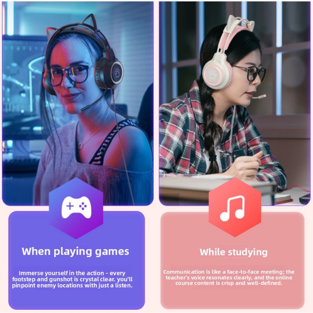 RGB Gaming Earphones with High - Gaming Accessories Pink review and price