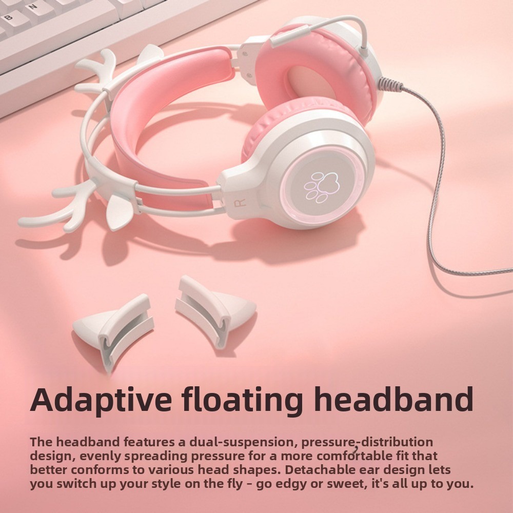 RGB Gaming Earphones with High - Gaming Accessories Pink review and price